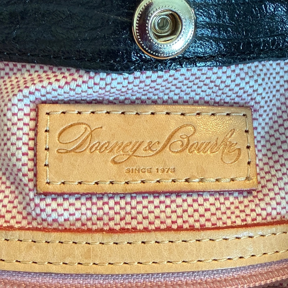 Dooney&Bourke Large Black Leather Grommet Shopper Tote - Picture 5 of 11
